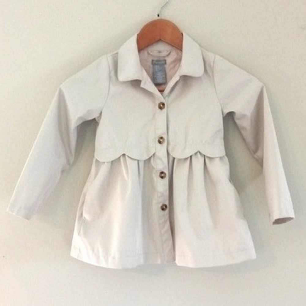 Tahari Girls Cream Button-Front Jacket, 5T